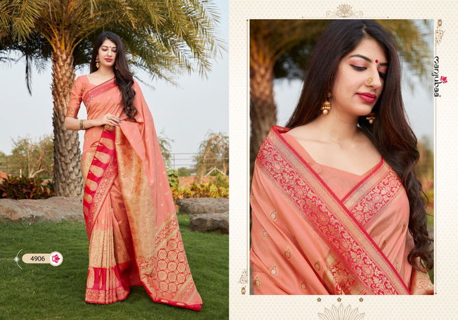 Manjubaa Mohak Heavy Festive Wear Designer Banarasi Soft Silk Saree Collection